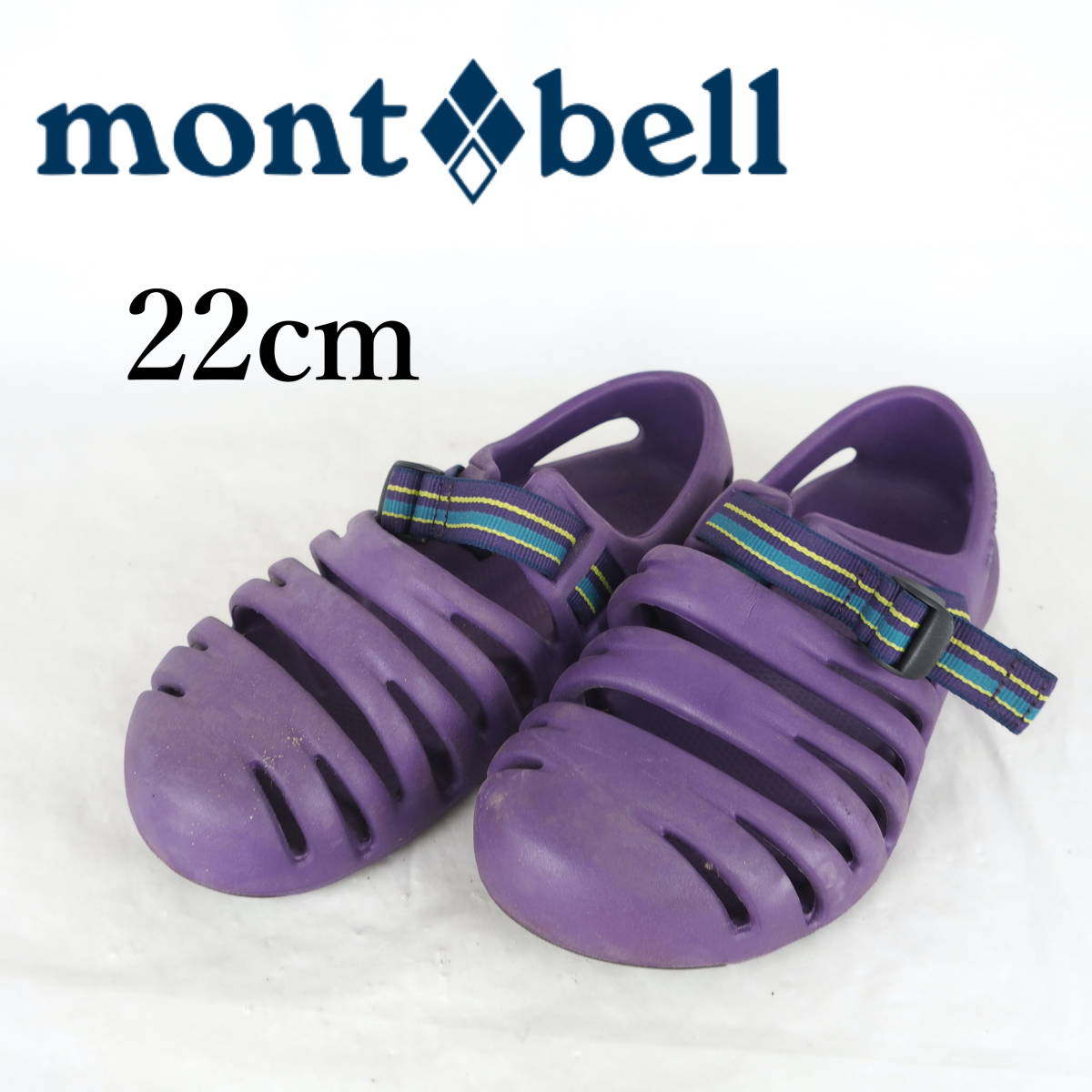 MK4012*mont-bell*モンベル*キッズサンダル*22cm*紫*の画像1