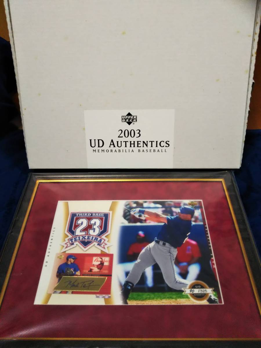 UPPERDECK 2003 UD Authentics memorabilia BASEBALL 直筆サインカード マークテキストラ MARK TEIXEIRA 新品未使用_新品未使用額と発送の箱