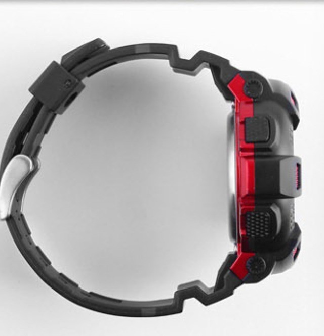 T0458 新品 LED デジタル多機能 メンズ レディース 腕時計 黒/赤 デジタル多 スポーツウォッチ ボーイズ 腕時計 黒_画像6