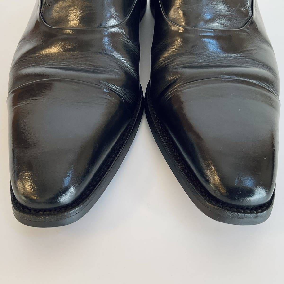 [正規店で購入 ワンオーナー品] SANTONI(サントーニ) 6371 サイドモンク サイズ7 (26.5cm) ブラック_画像5