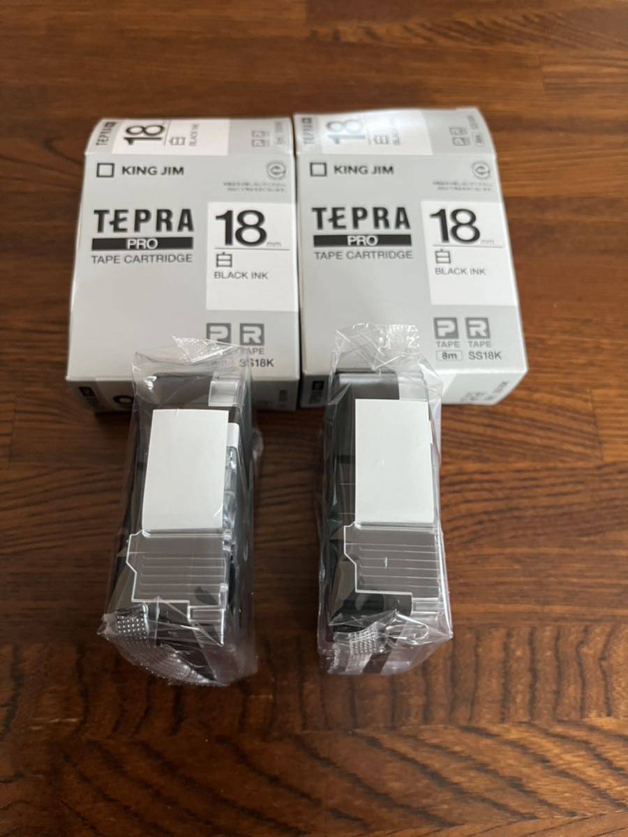 【TEPRA PRO テプラ18mm】白色2個セット_画像3