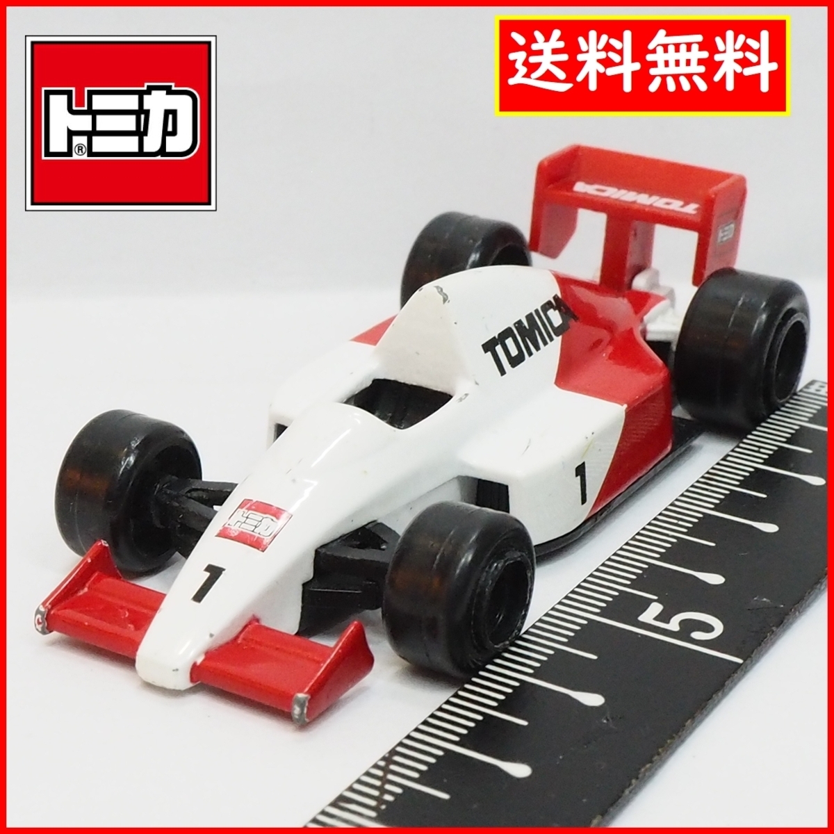 トミカ プラキッズ バラ売り【フォーミュラーカーF-1赤/白TOMICA】ミニカー■TOMYトミー【中古・本体のみ】送料込_画像1