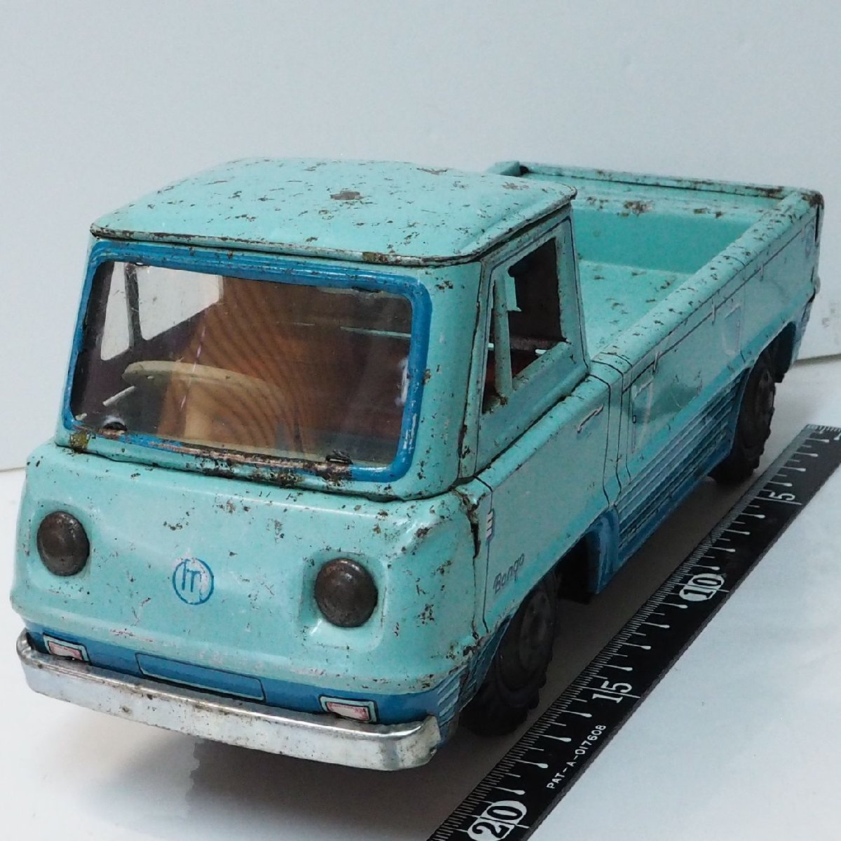 三橋【マツダ ボンゴ トラック 水色 フリクション動作確認済 MAZDA BONGO TRUCK】当時物ブリキ製ミニチュアTIN TOY■M【中古】0876_画像１