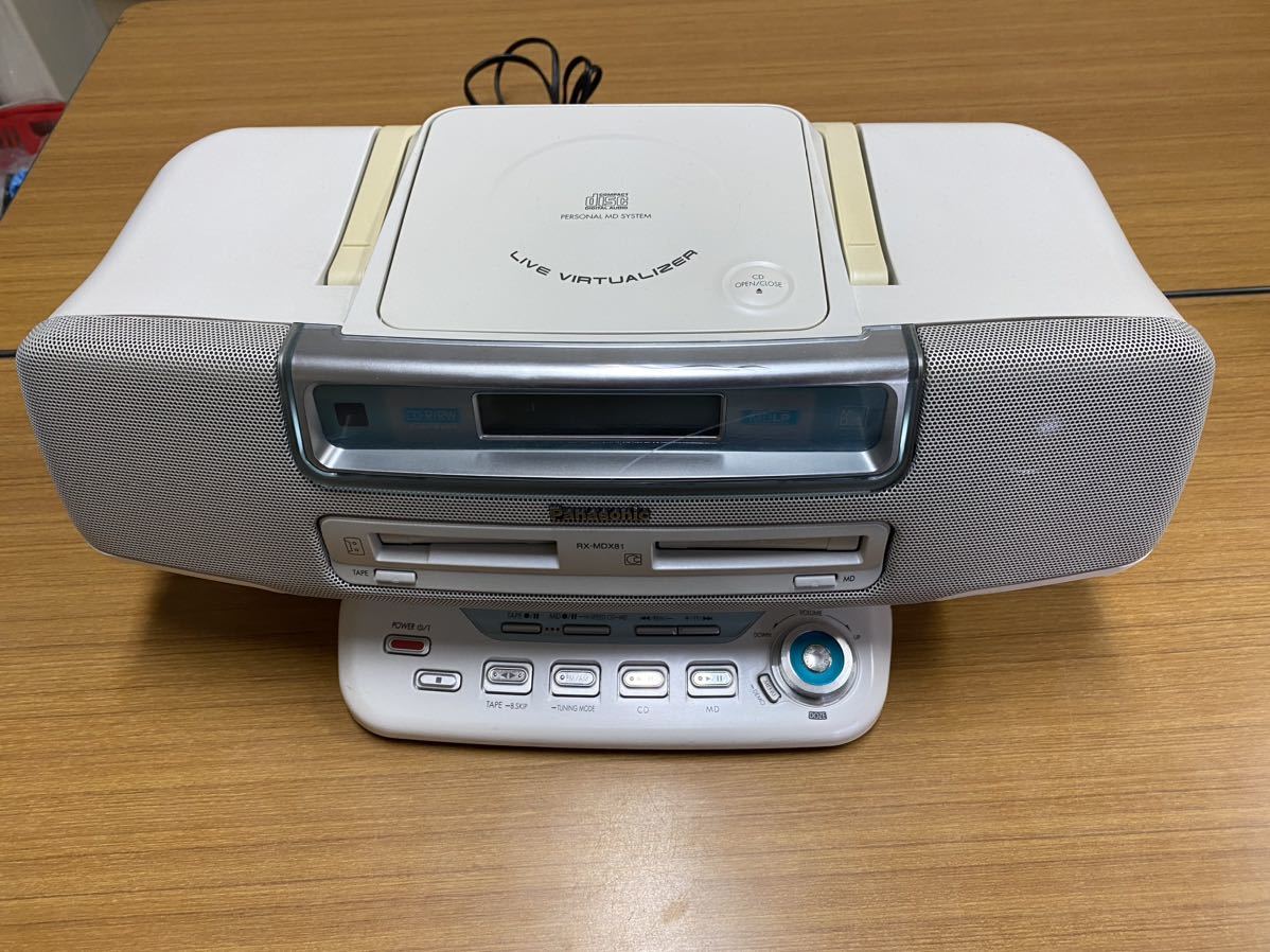 101 Panasonic RX-MDX81 CD MD ラジカセ リモコン無し [20240105]_画像1