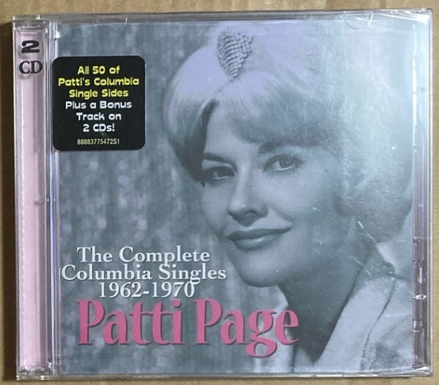 CD★PATTI PAGE 「THE COMPLETE COLUMBIA SINGLES 1962-1970」　パティ・ペイジ、2枚組、未開封_画像1