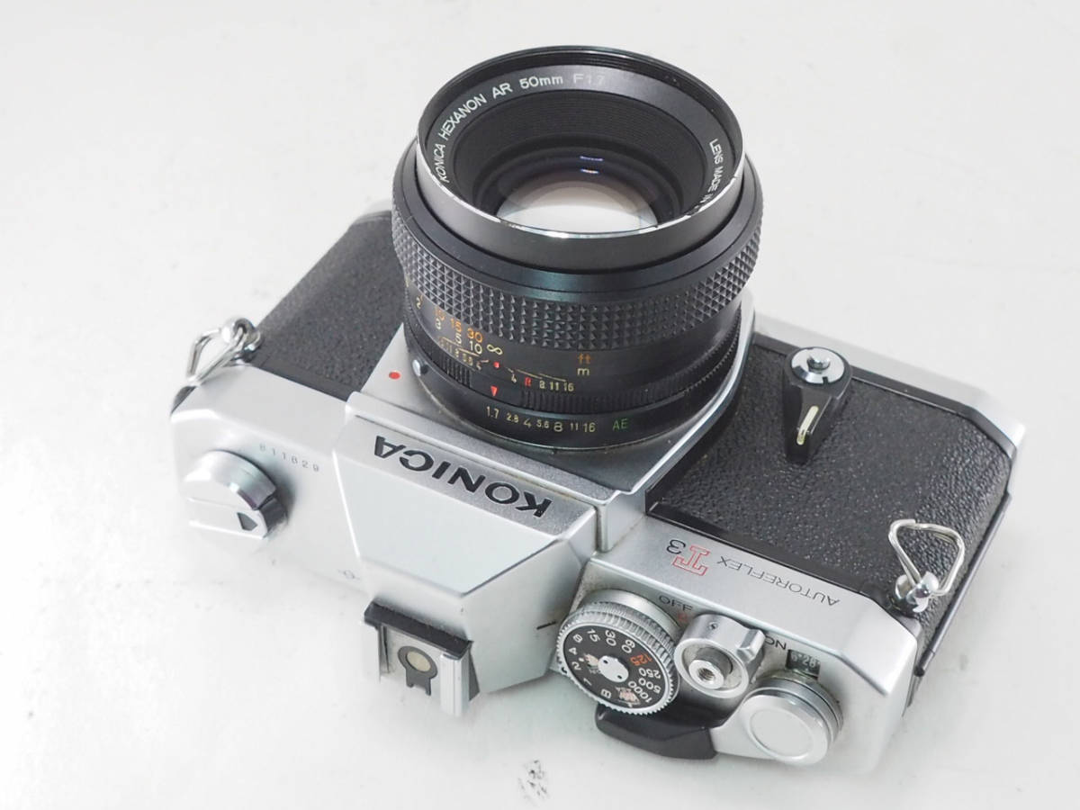 ★訳あり実用品★ コニカ KONICA AUTOREFLEX T3 ボディ 50mm レンズセット ★通電不可 シャッターOK！ #TA2673_画像2