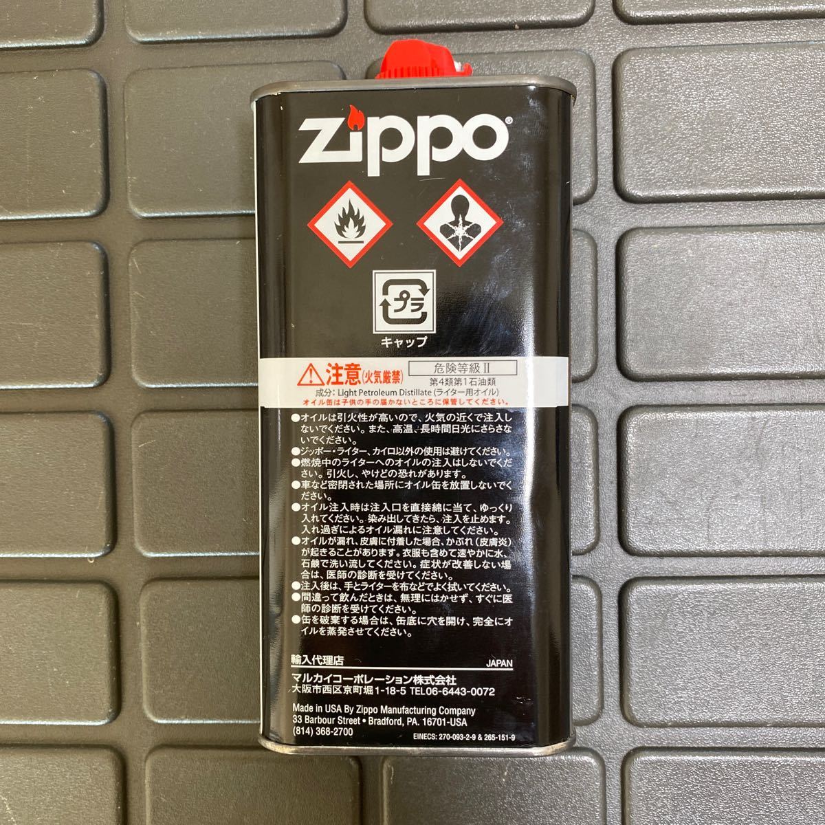 中古【zippo】ジッポー　オイルライター　オイル缶 ZIPPO Premium Lighter Fluid Made in USA_画像10