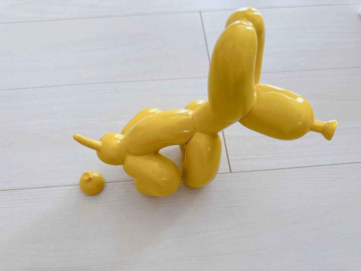うんちバルーン犬 樹脂 装飾モダン オシャレ 犬 イエロー 黄色 インテリア