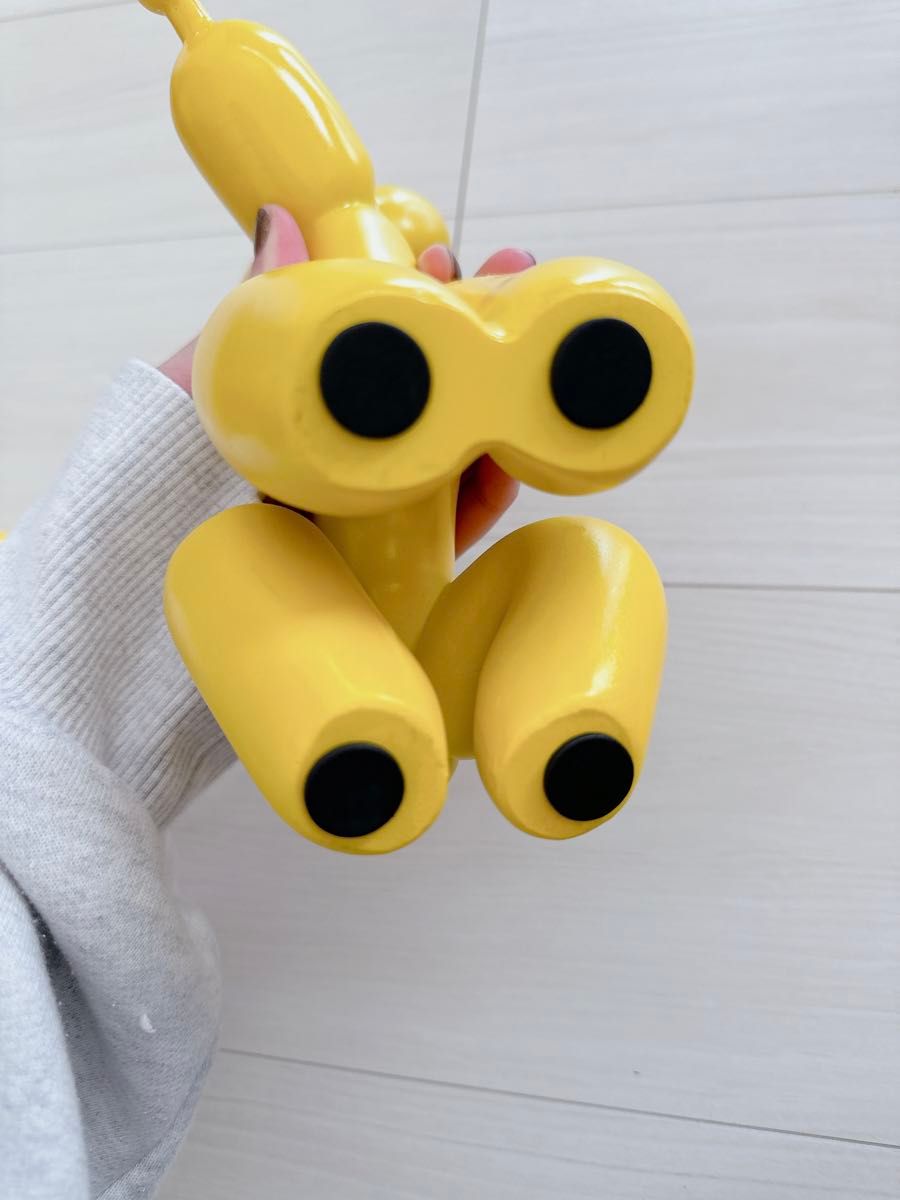 うんちバルーン犬 樹脂 装飾モダン オシャレ 犬 イエロー 黄色 インテリア