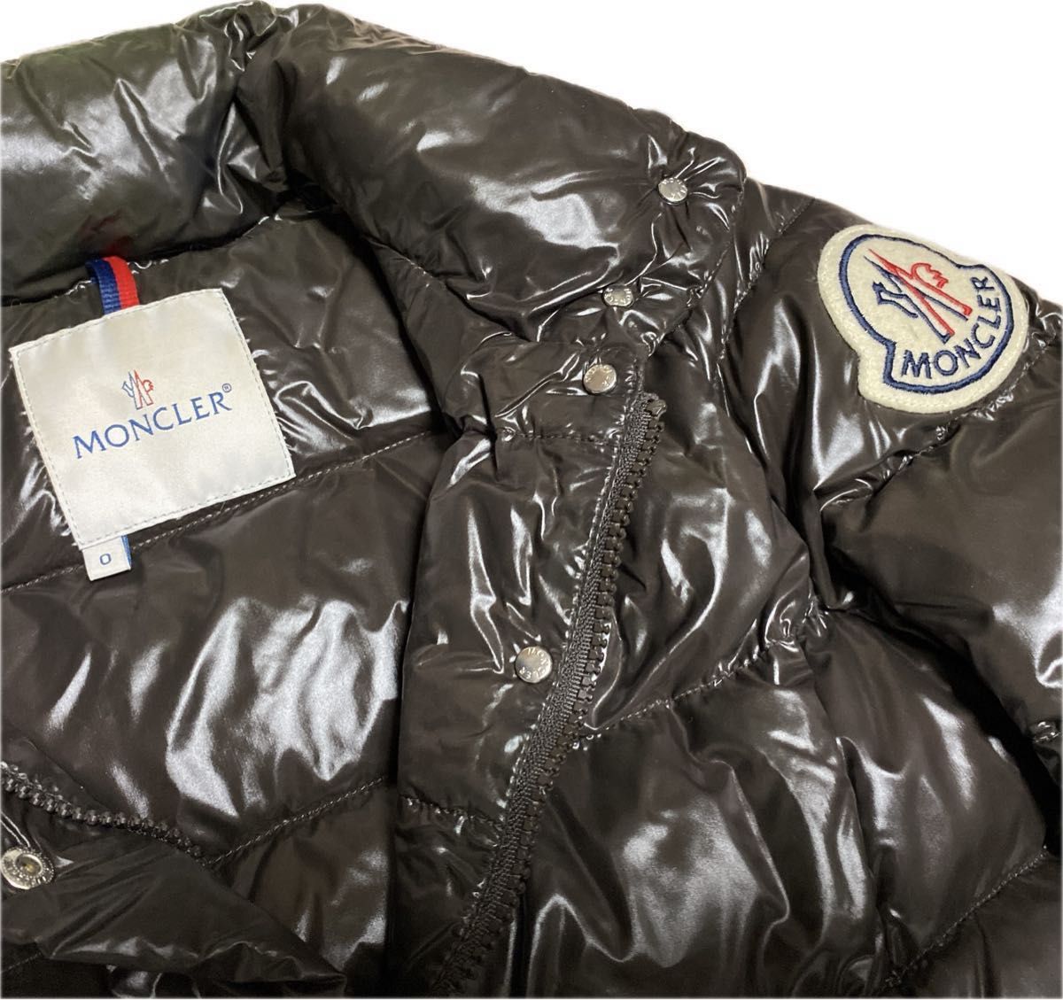 モンクレール MONCLER デカ ロゴ ワッペン ダウン ジャケット クレア ブラウン レディース コート アウター