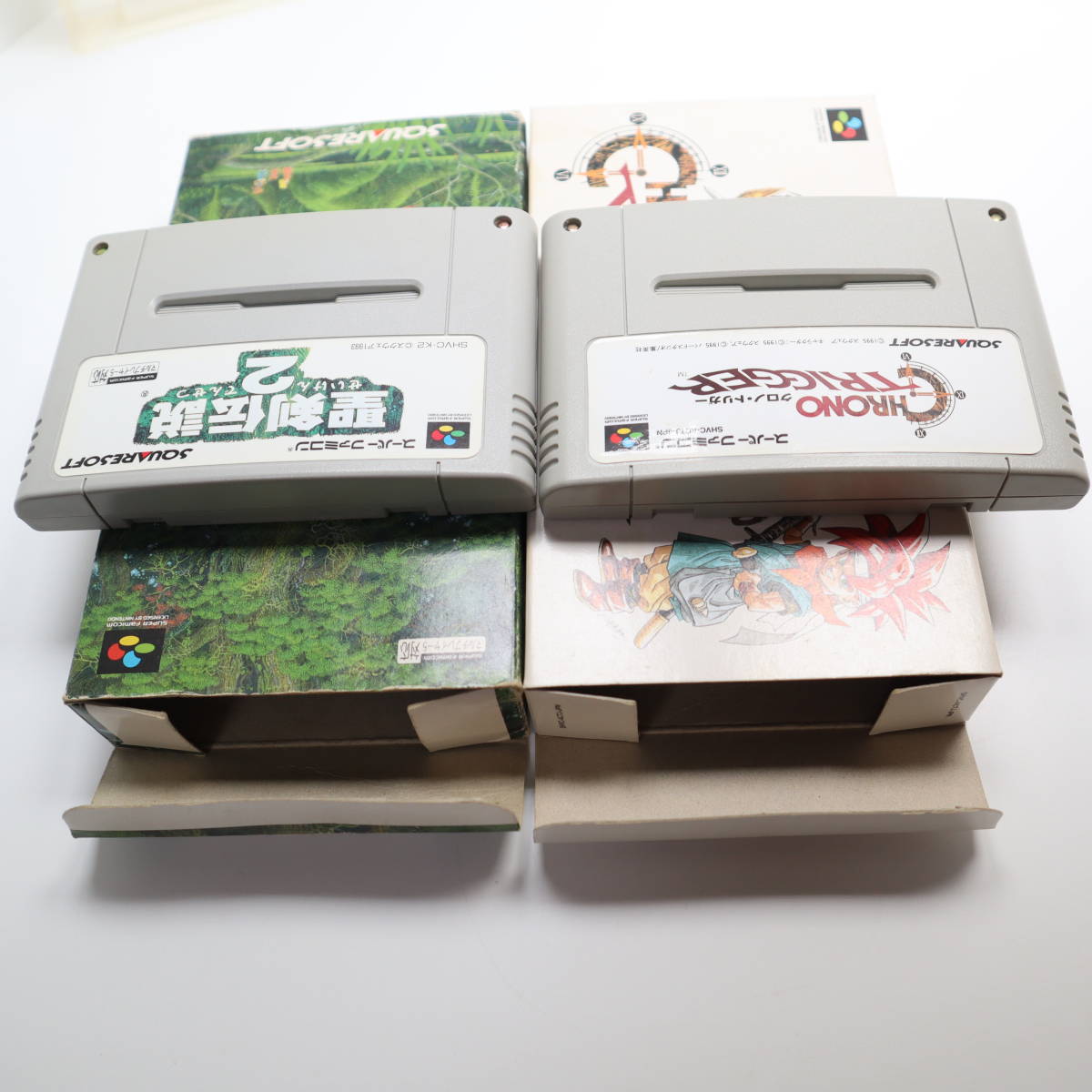 任天堂 Nintendo スーパーファミコン ゲーム カセット ( 聖剣伝説 2・クロノ トリガー ) 2本セット 箱・取説付き 動作確認済み_画像7