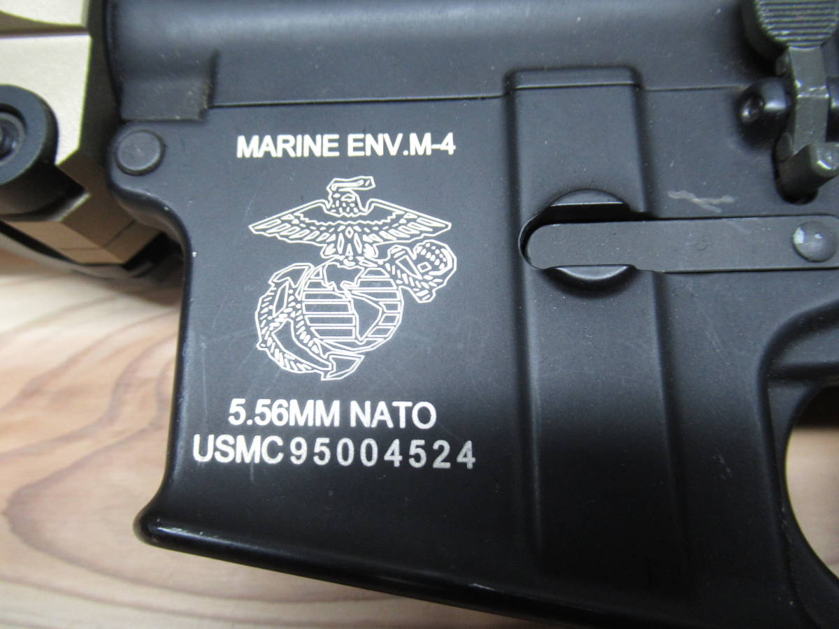 ガン 詳細不明 MARINE ENV.M-4 5.56mm NATO USMC95004524 ガスガン？ マガジンなし 管理6MS0118D72_画像6