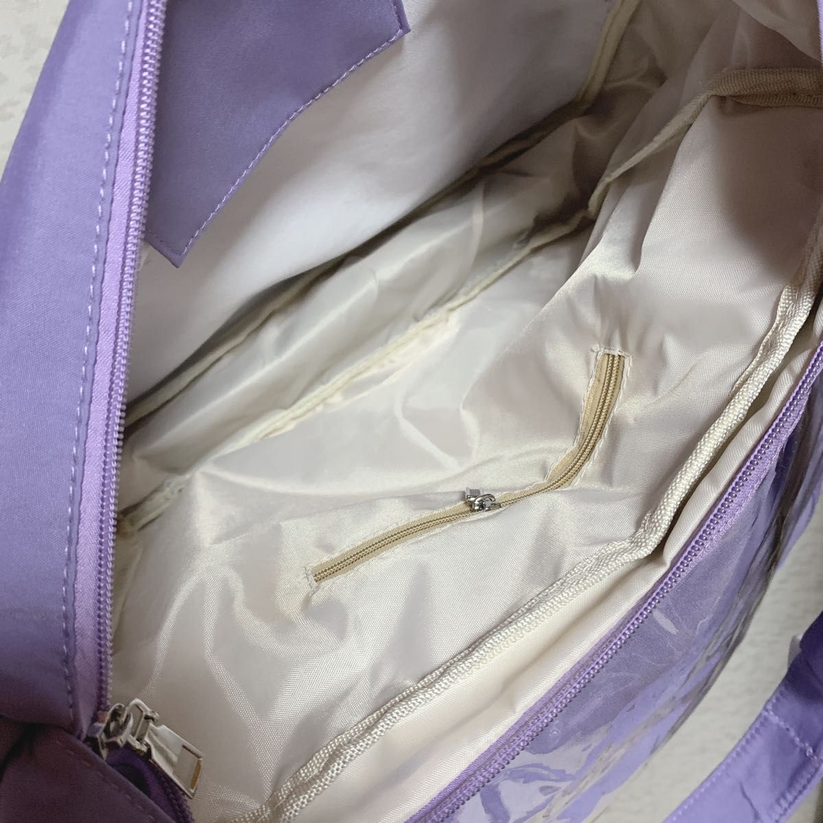 痛バッグ A4  痛バ 推し オタ活 クリア 透明 トートバッグ パープル 紫  ショルダーバッグ  レディース ハンドバッグ