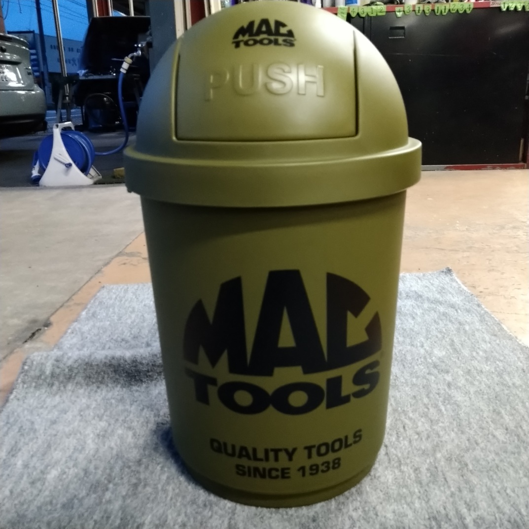 【新品未使用品】MAC TOOLS オリジナル トラッシュボックス 35L (OLIVE GREEN) ガレージに、部屋のインテリアに、_画像1