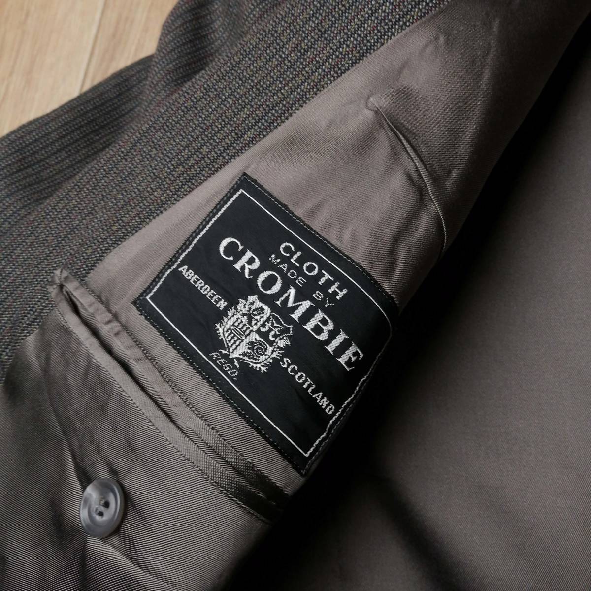 CLOTH made by CROMBIE ダブルスーツ ストライプ ヴィンテージ レトロ 90年代 90s 24-0105fu02【4点同梱で送料無料】_画像2