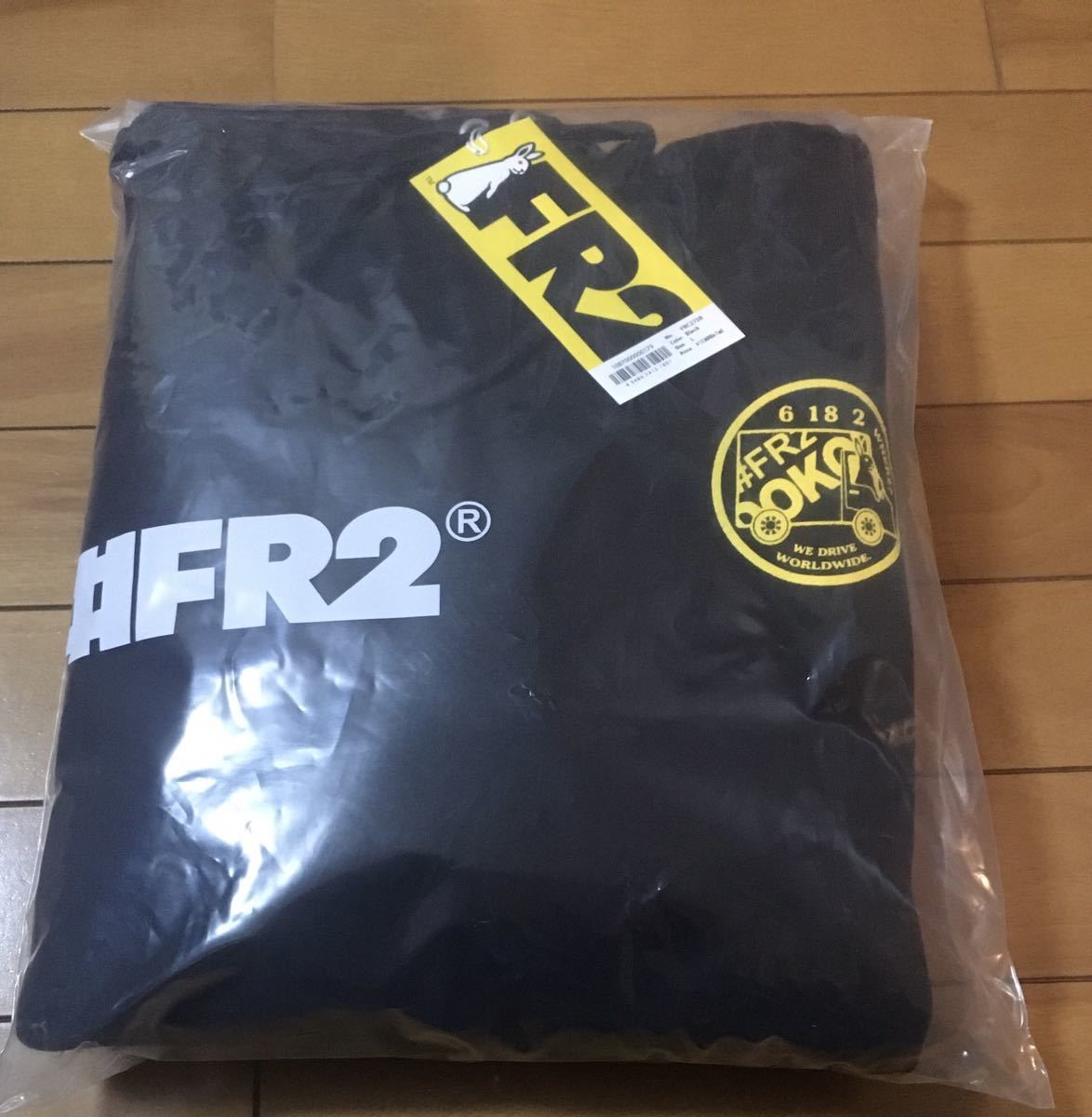 『新品』FR2DOKO★100000km走破記念 パーカー★Lサイズ 黒 ブラック★Hoodie FR2 撫子 梅 柳 月桃 doko 大阪 沖縄 Smoking kills