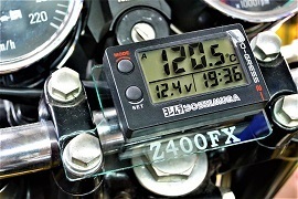 D-4-1 Z400FX用 ガラス調 アクリル製 ヨシムラ油温計 PRO-GRESS 2 用 取付ステー カスタム パーツの画像2