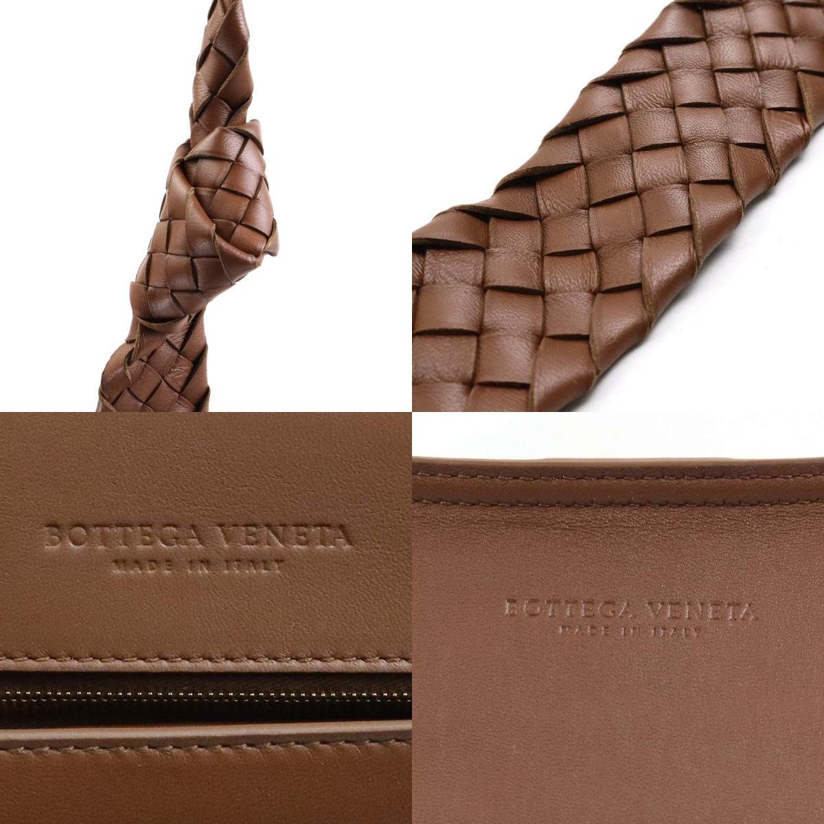 ボッテガヴェネタ BOTTEGAVENETA 斜め掛けショルダーバッグ イントレチャート レザー ブラウン e57795f_画像9