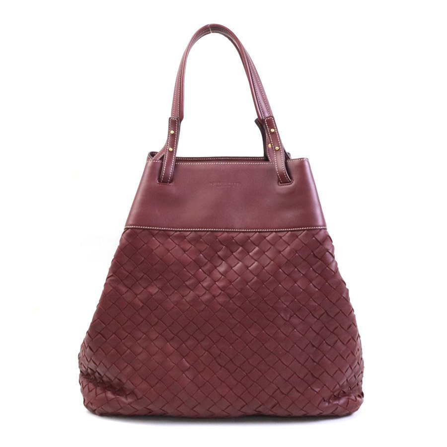 ボッテガヴェネタ BOTTEGAVENETA ハンドバッグ イントレチャート レザー ボルドー 99636g_画像1