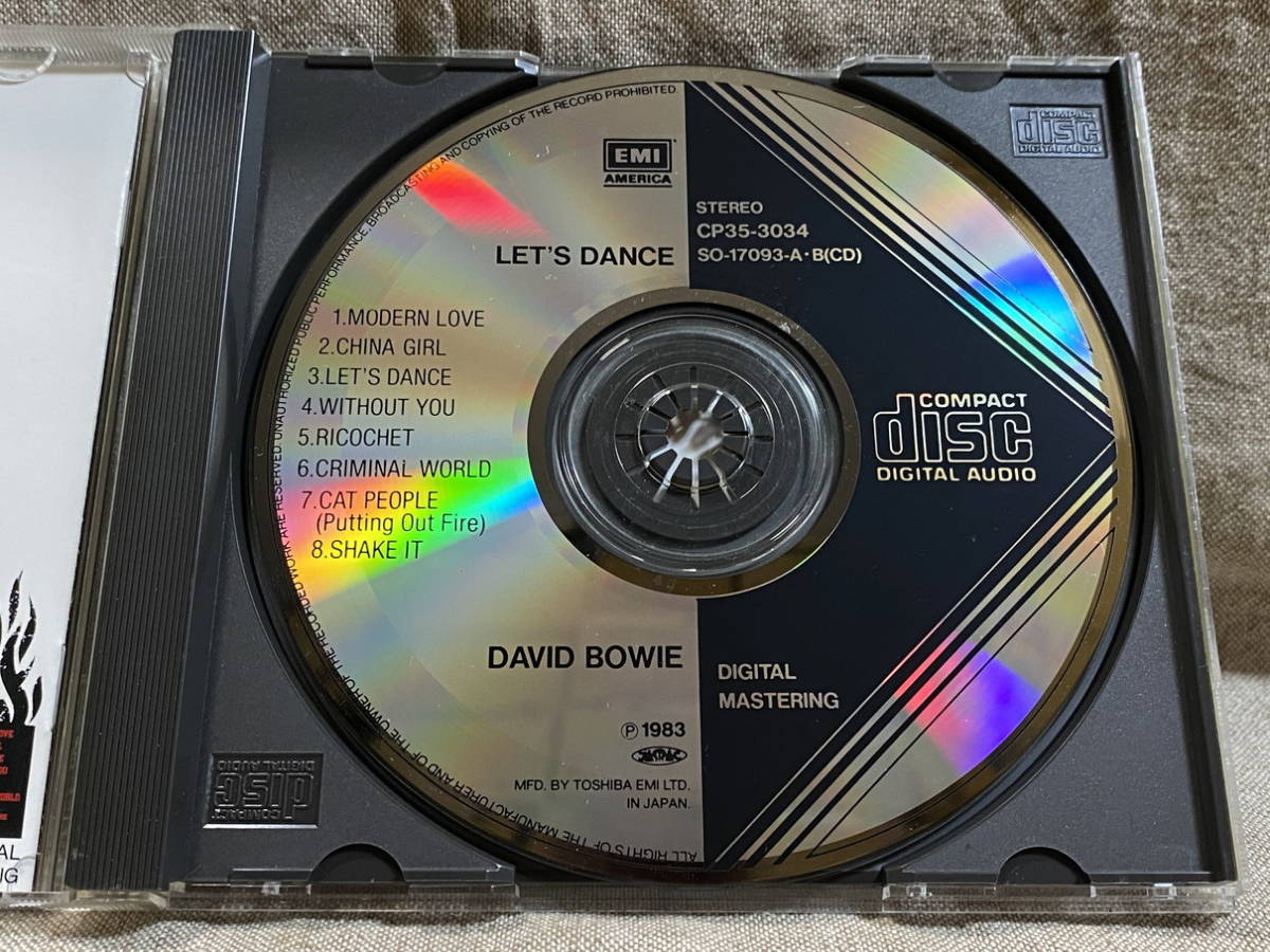 DAVID BOWIE - LET'S DANCE CP35-3034 国内初版 日本盤 帯付の画像3