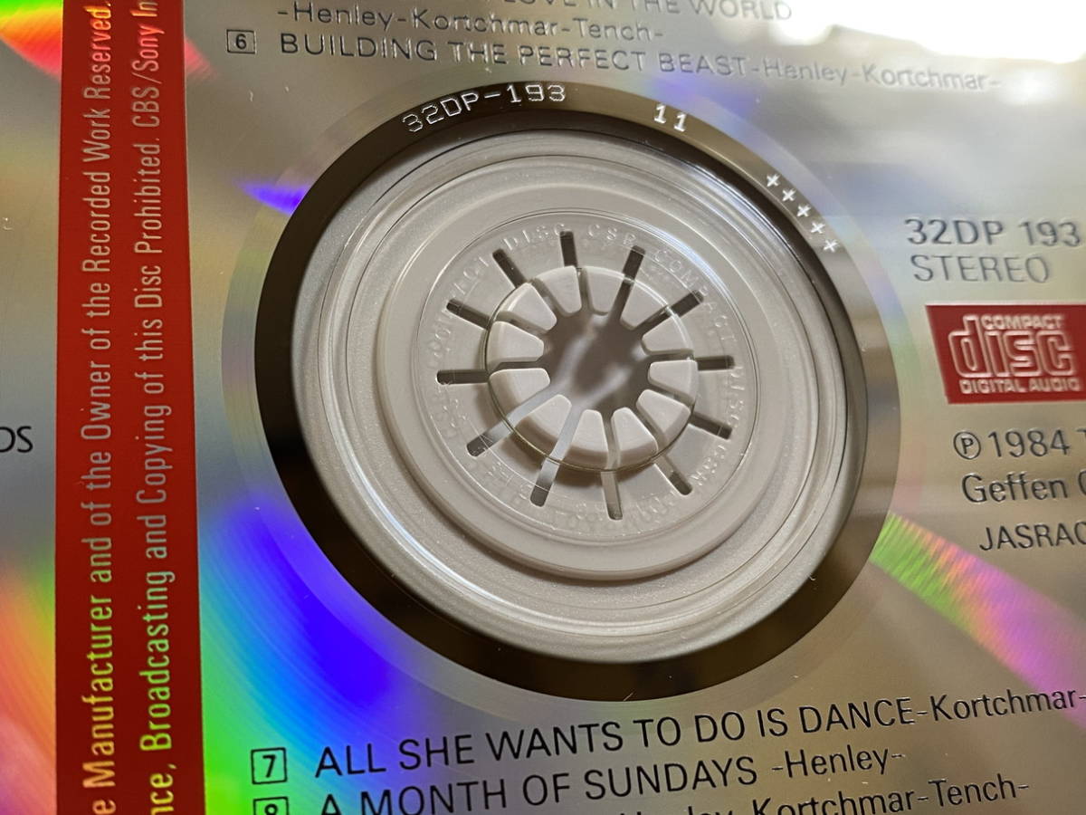 DON HENLEY - BULDING THE PERFECT BEAST 32DP193 国内初版 日本盤 税表記なし3200円盤 廃盤 レア盤の画像4