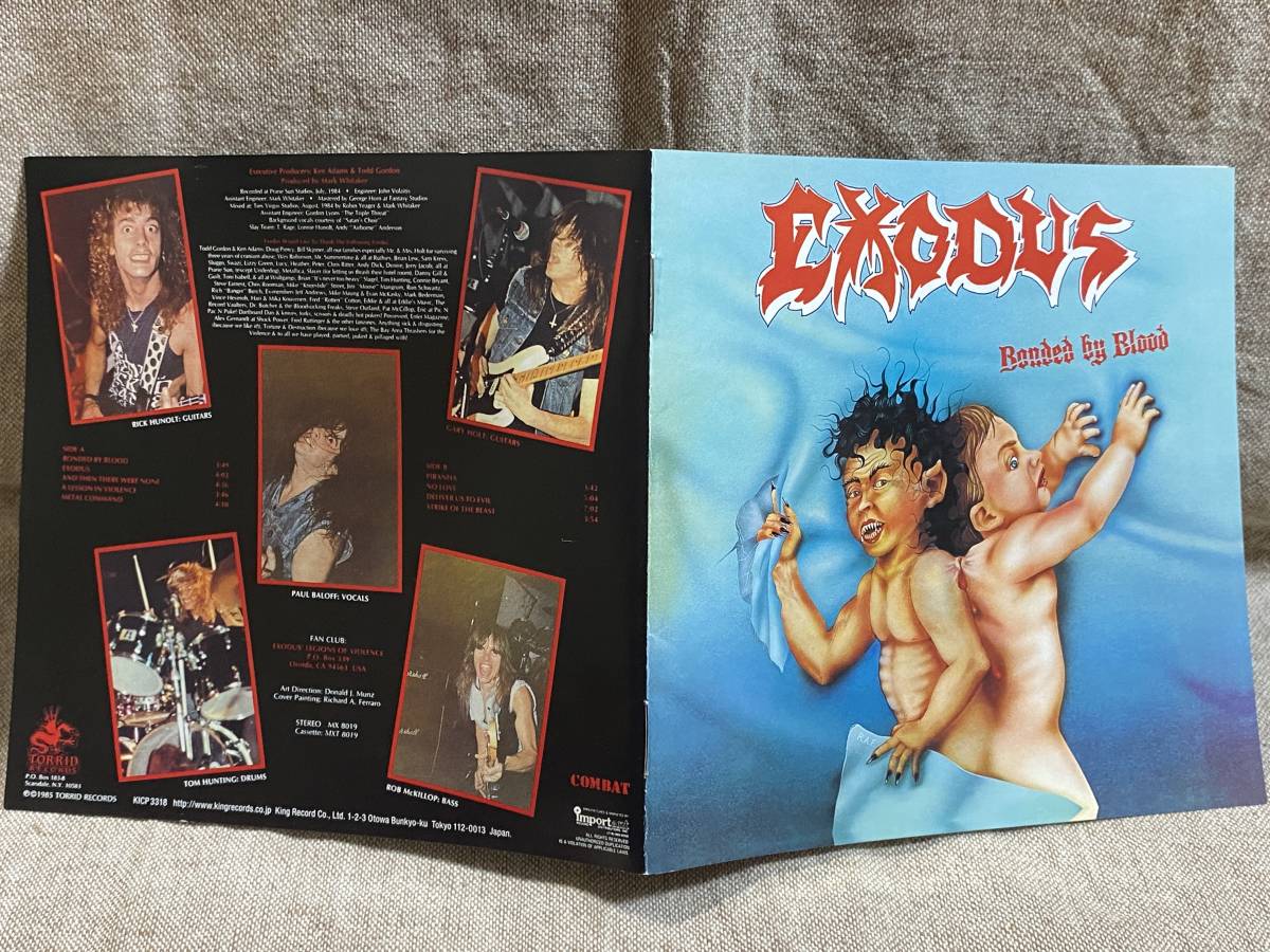 [スラッシュメタル] EXODUS - BONDED BY BLOOD KICP3318 オリジナルジャケ 日本盤 帯付の画像5