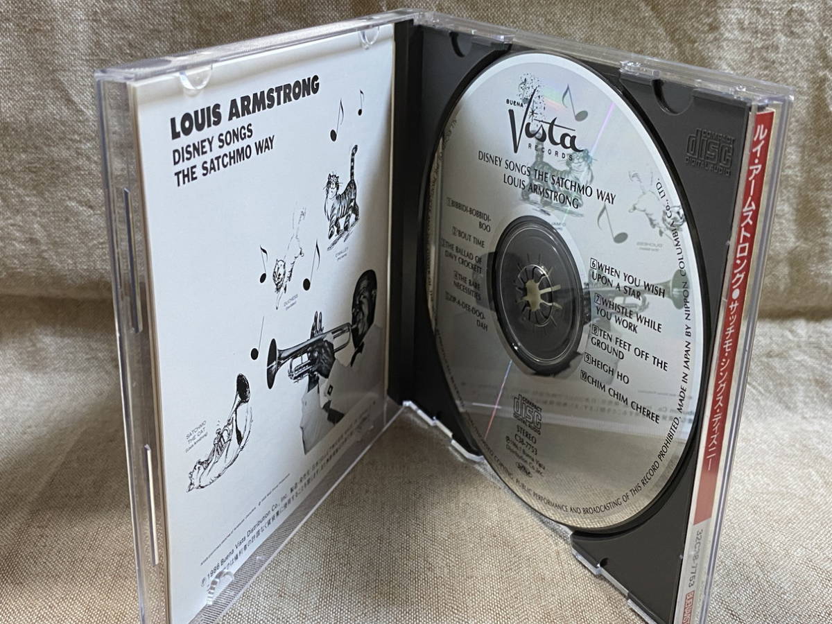 LOUIS ARMSTRONG - DISNEY SONGS THE SATCHMO WAY 32C38-7753 国内初版 日本盤 税表記なし3200円盤 帯付 廃盤 レア盤_画像3