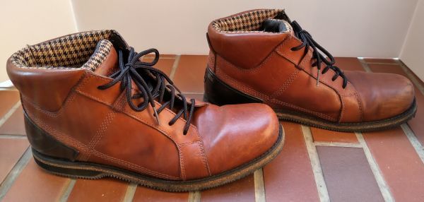 Timberland 本革 US9.5 ティンバーランド 27.5cm レザーブーツ 革靴 希少 コルククッション レトロ オールドタイプ ブラウン_画像2