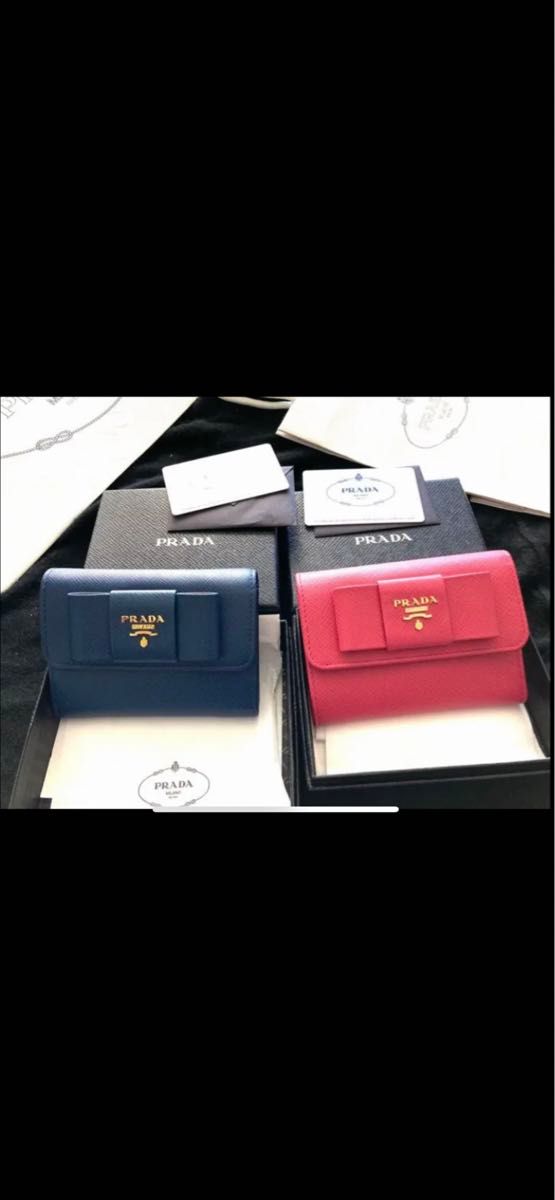 新品 PRADA プラダ リボン 折財布 リボン ピンク ミニ財布 ミニ 新品 PRADA プラダ リボン 折財布 リボン ピンク ミニ財布 ミニ