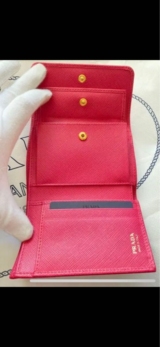 新品 PRADA プラダ リボン 折財布 リボン ピンク ミニ財布 ミニ 新品 PRADA プラダ リボン 折財布 リボン ピンク ミニ財布 ミニ
