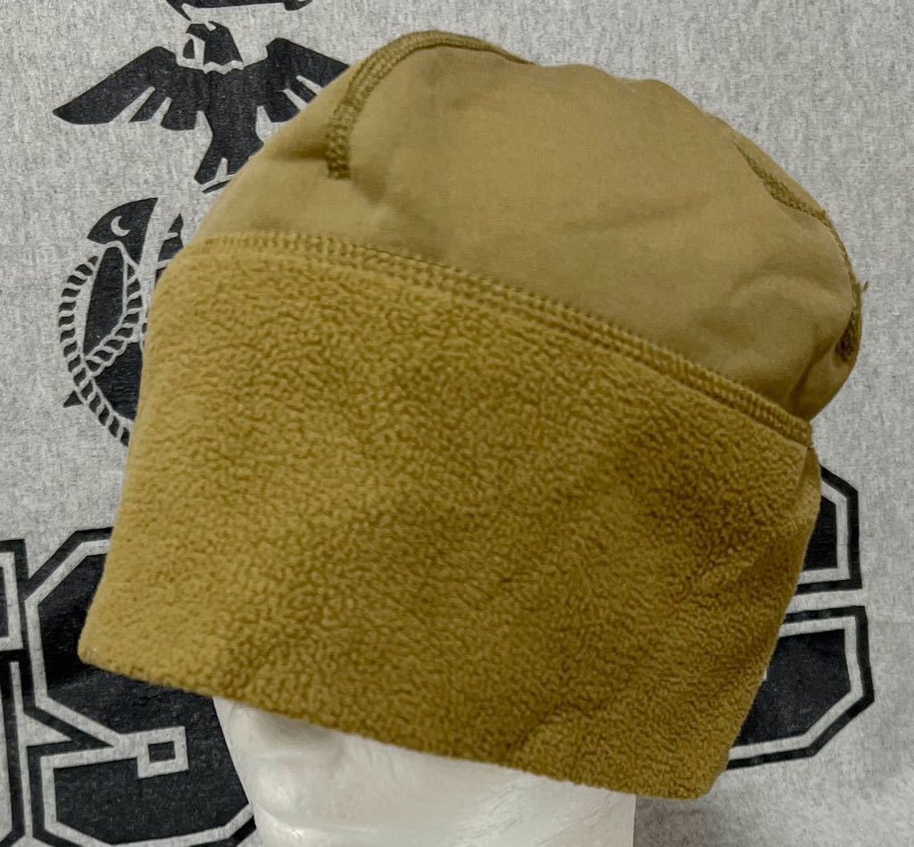 沖縄 米軍実物 USMC ポーラテックフリースキャップ　L-XL コヨーテ OKINAWA MARINEs 海兵隊 ミリタリー 防寒_画像1