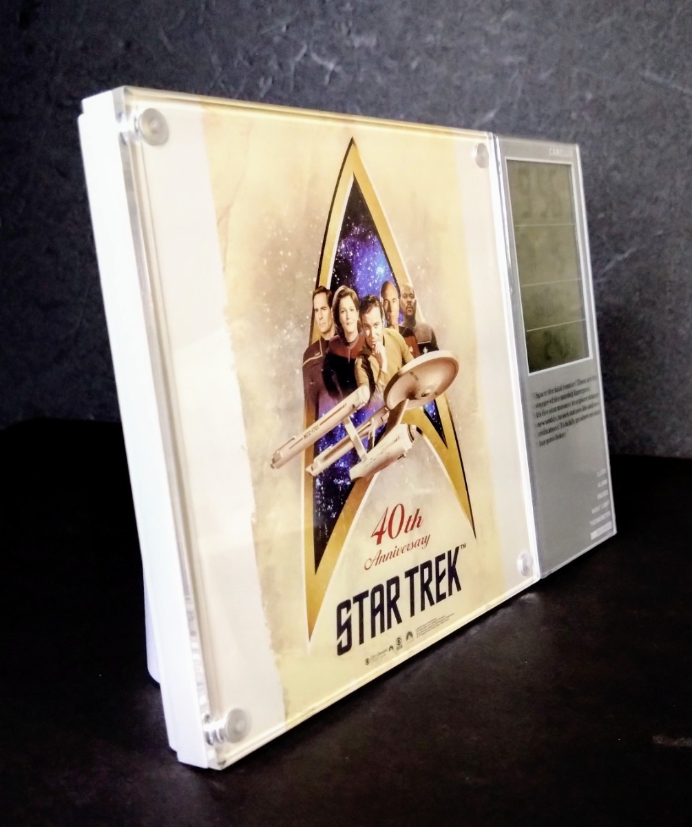  clock [ Star * Trek /40th Anniversary ] original * recorder frame clock. AA battery 4ps.@ attaching.( not for sale ).2006 year 