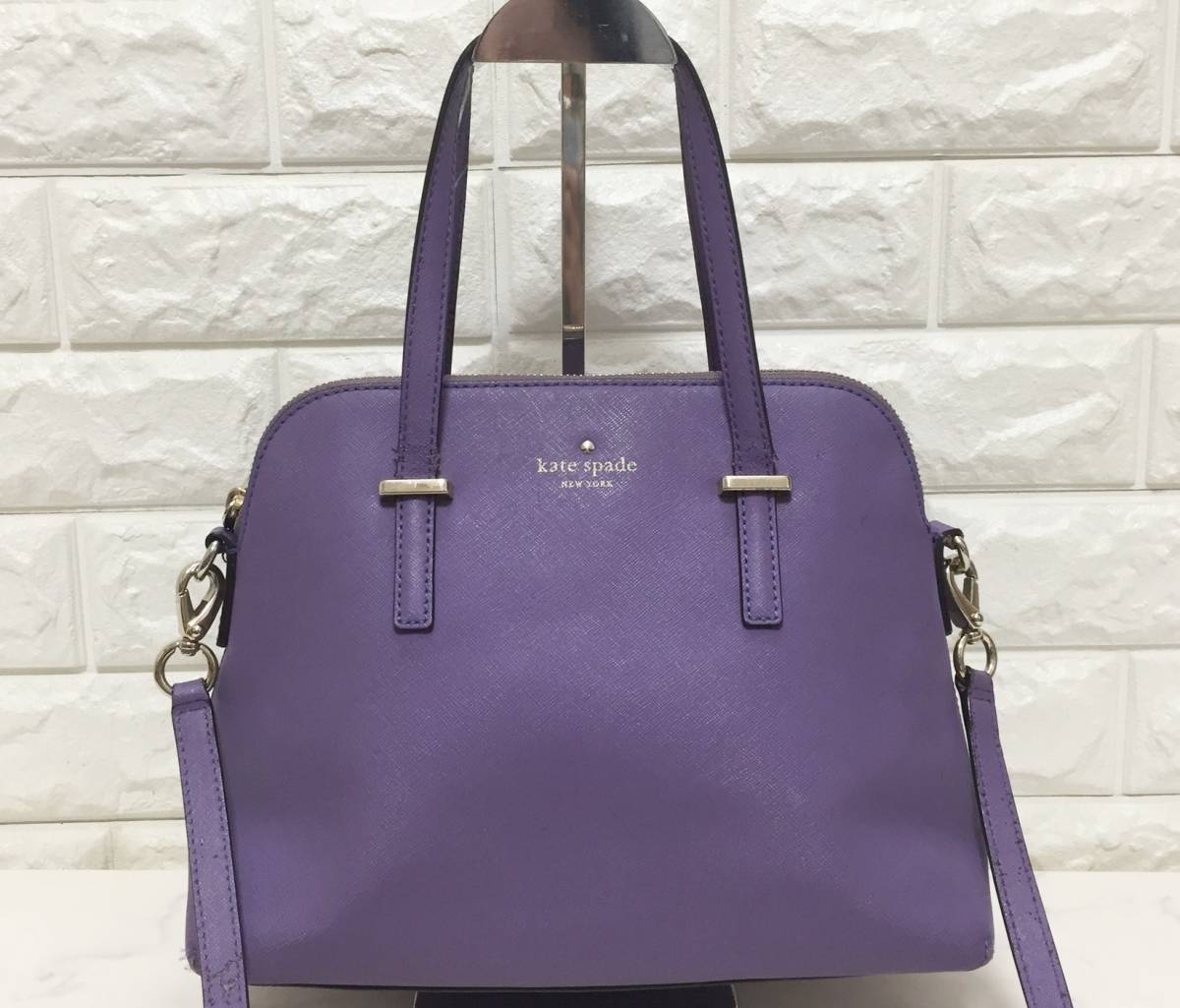 no19793 kate spade new york ケイトスペード 2WAY 本革 レザー 牛革 ショルダー ハンド トート バッグ ☆_画像1