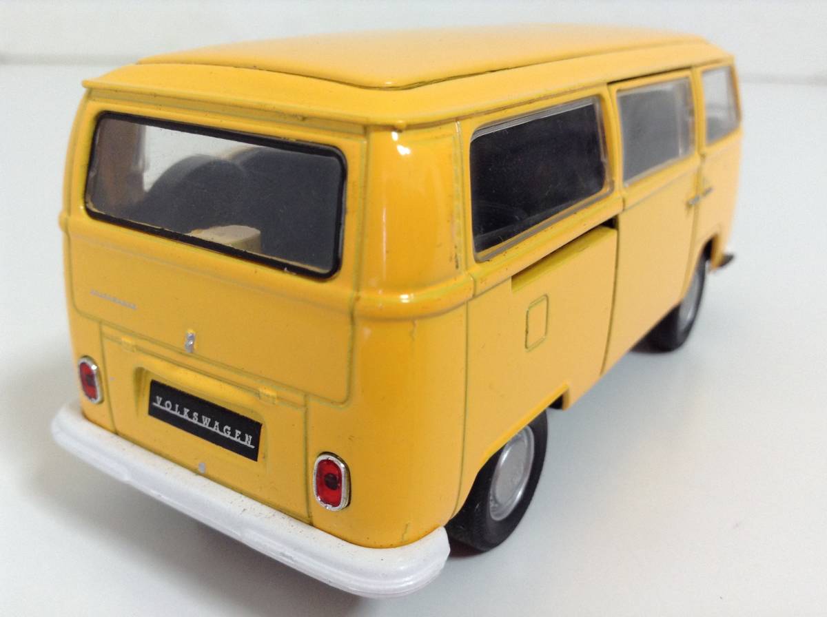  Volkswagen Type II early Ray to автобус T2a более ранняя модель 1968 год ~1971 год 1/39 примерно 11.5cm Welly раздвижная дверь миникар стоимость доставки Y350 желтый 