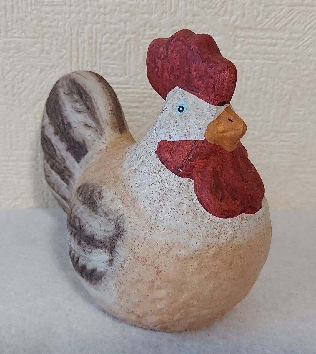 陶器製 親子鳥の置物 オブジェ