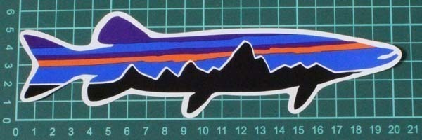 訳あり パタゴニア ステッカー フィッツロイ マスキー PATAGONIA FITZROY MUSKY 魚 フィッシュ シール STICKER 釣り ネコポス 同梱可 新品_画像2