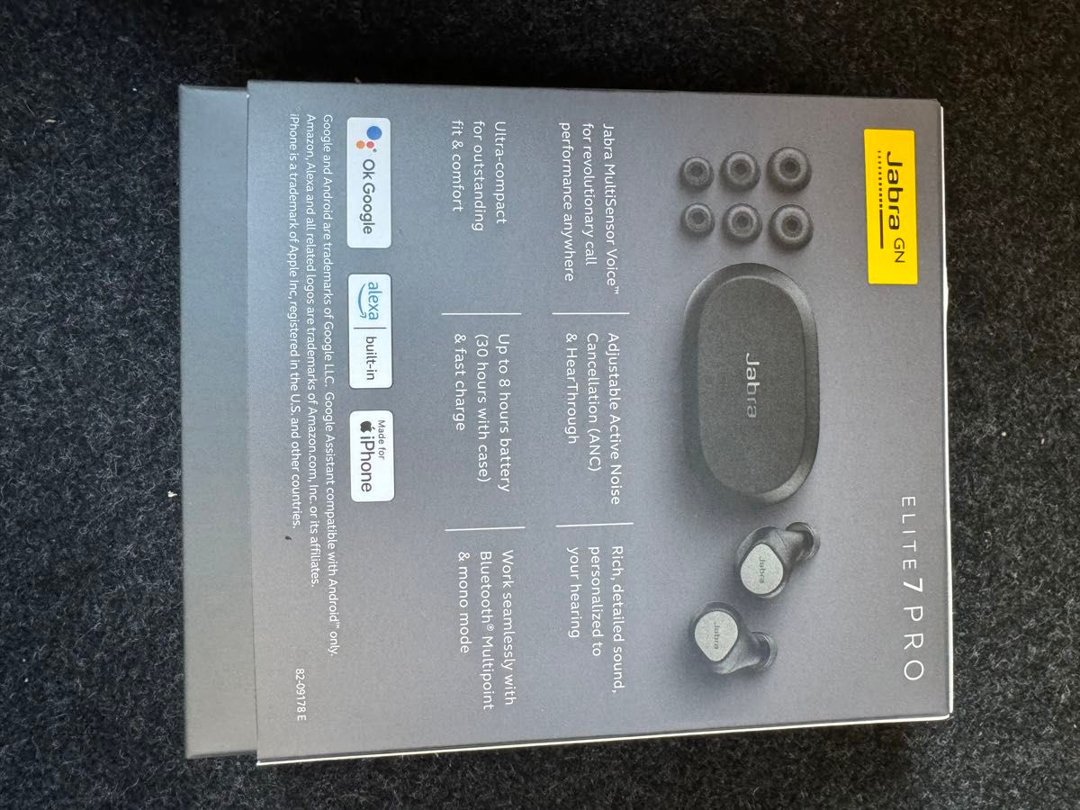 Jabra Elite 7  Pro ワイヤレスイヤホン Bluetooth ノイズキャンセリング　チタニウムブラック　新品