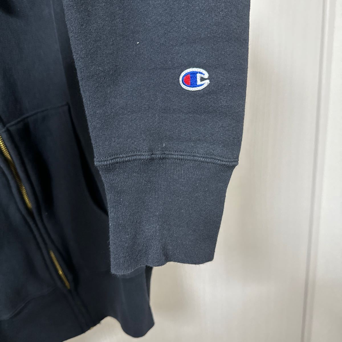 Champion チャンピオン リバースウィーブ ジップフーデッドスウェットパーカー XLサイズ 赤タグ made in USA REVERSE WEAVE ブラック_画像4