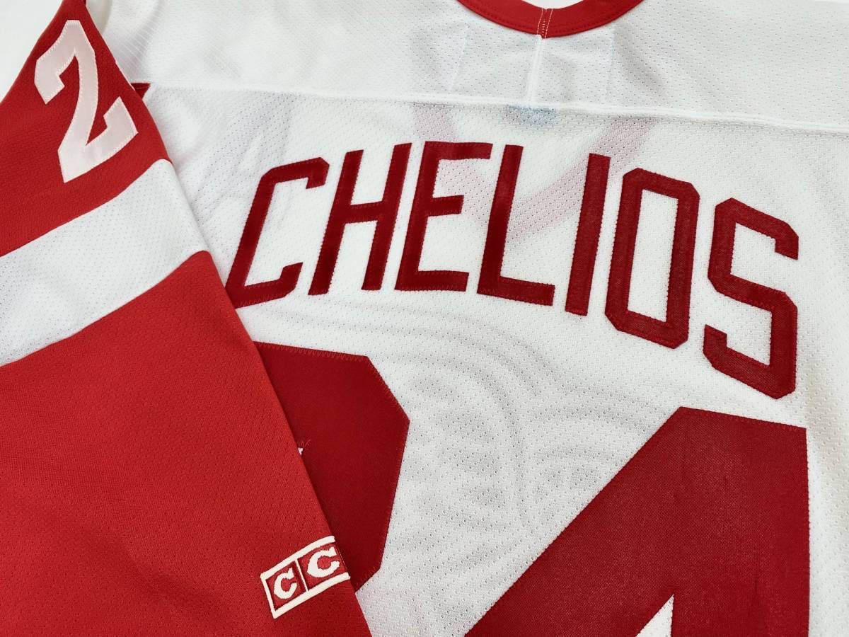 NHL デトロイトレッドウィングス クリス チェリオス ジャージ CCM製 ユニフォーム カナダ製 Detroit Red Wings_画像8