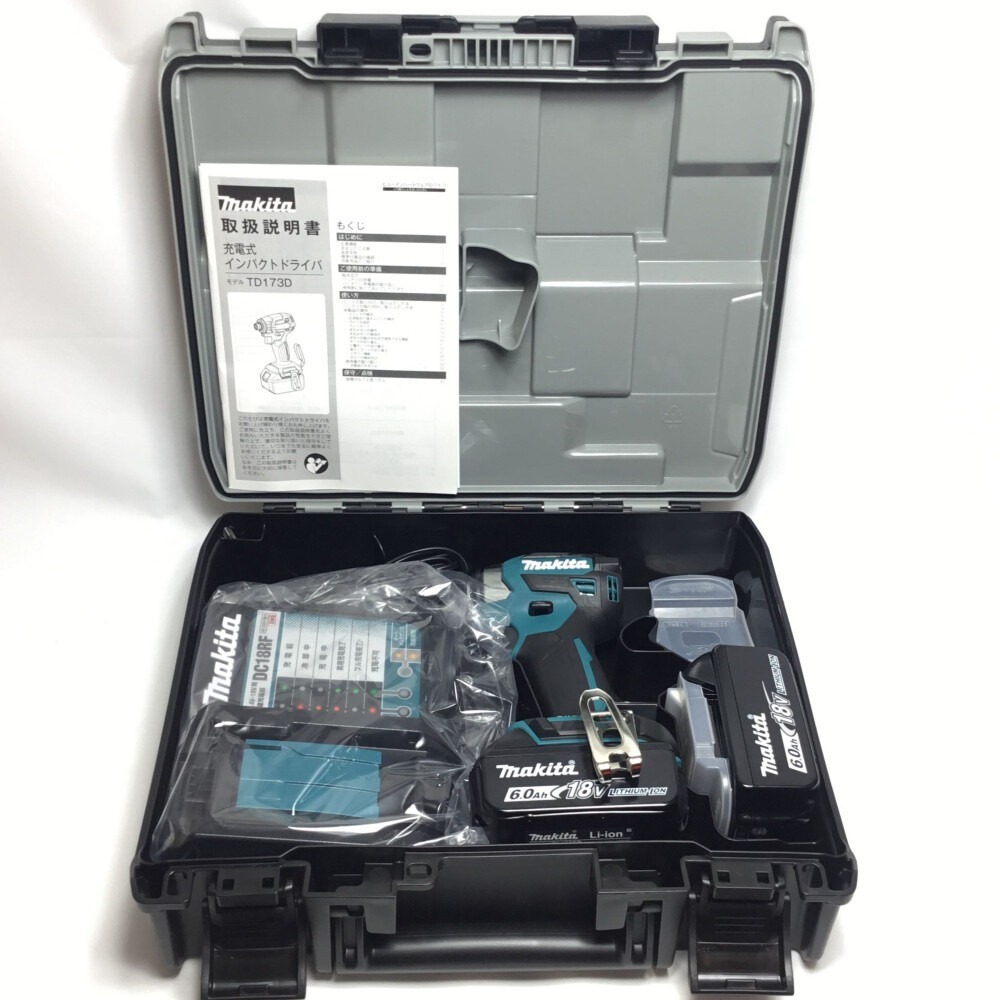 ΘΘ MAKITA マキタ インパクトドライバ 未使用品 付属品完備 (6) TD173DRGX ブルー 未使用に近い_画像2