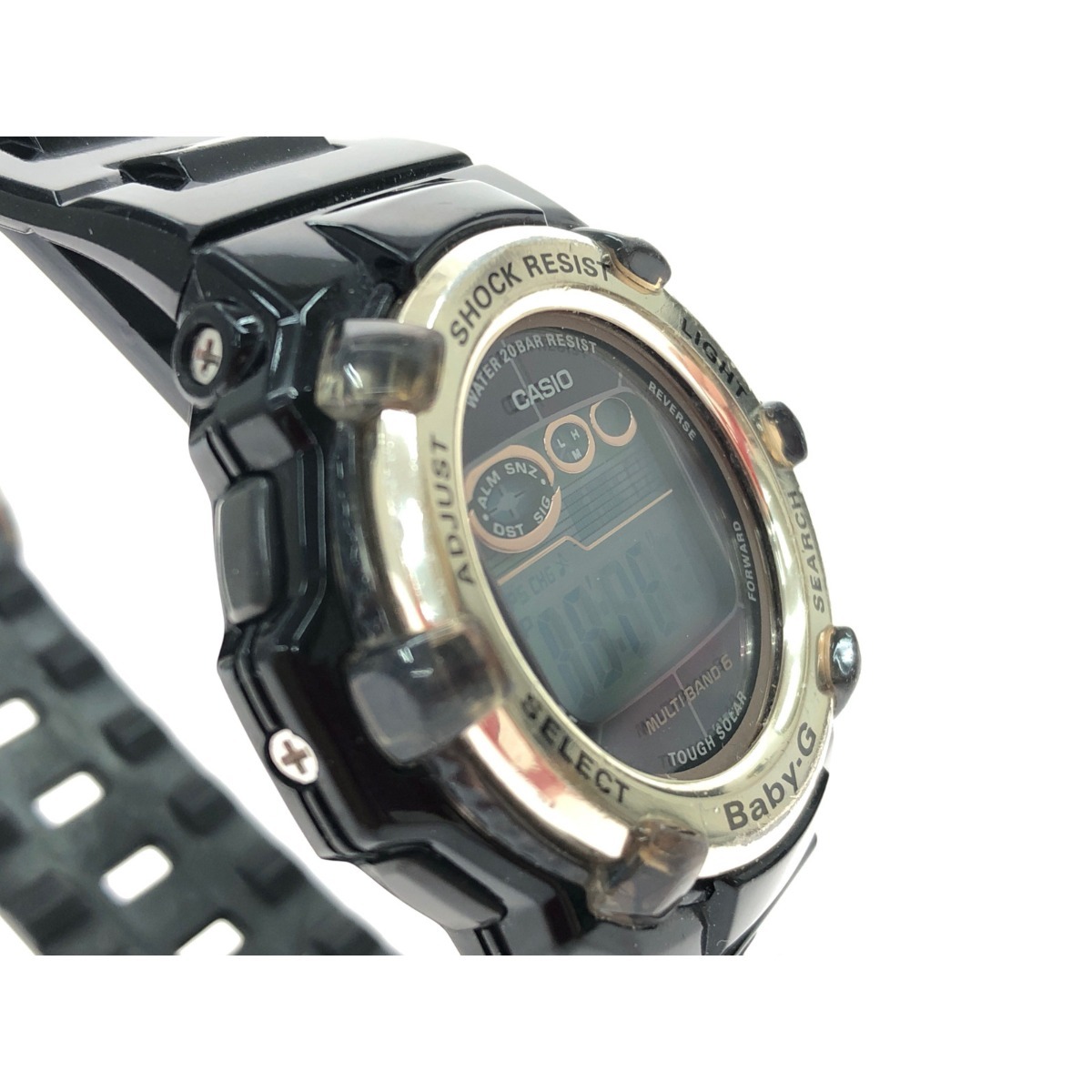 ▼▼ CASIO カシオ レディース腕時計 電波ソーラー Baby-G BGR-3003 ブラック やや傷や汚れあり_画像3