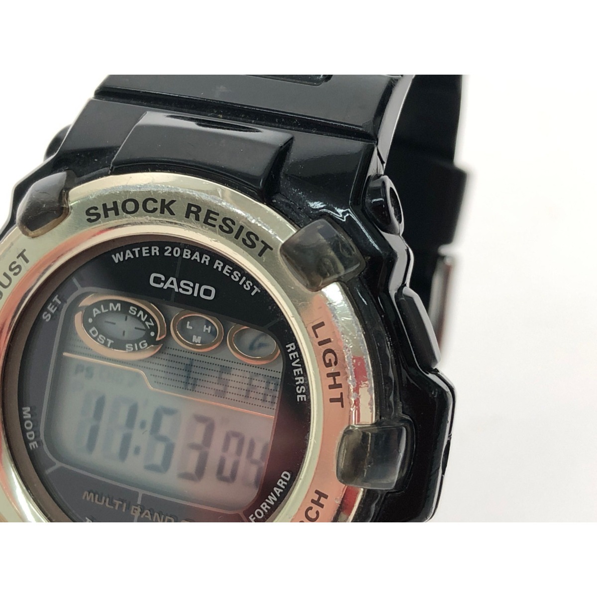 ▼▼ CASIO カシオ レディース腕時計 電波ソーラー Baby-G BGR-3003 ブラック やや傷や汚れあり_画像8