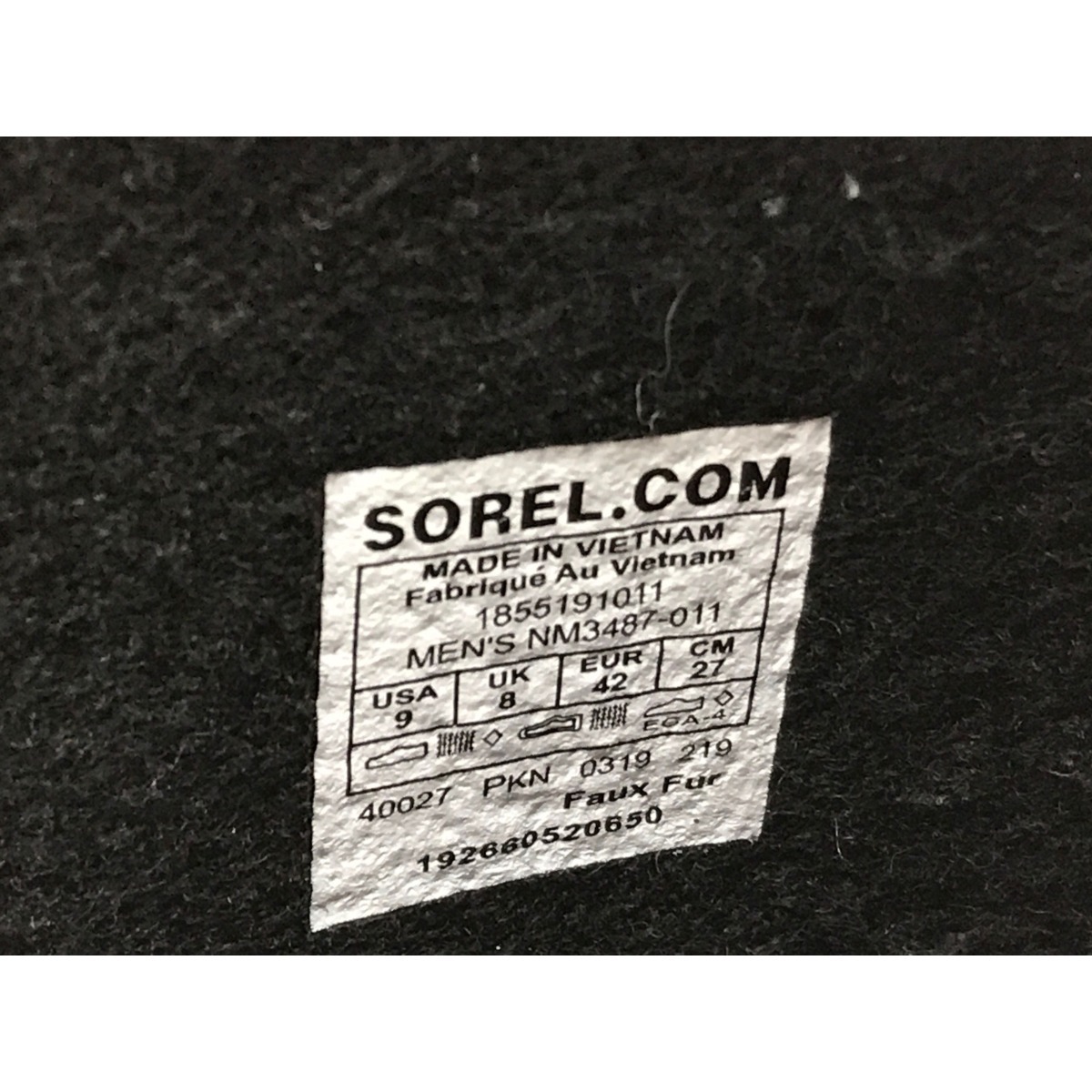 ▼▼ SOREL ソレル SIZE 27cm NM3487-011 ブラック やや傷や汚れあり_画像9