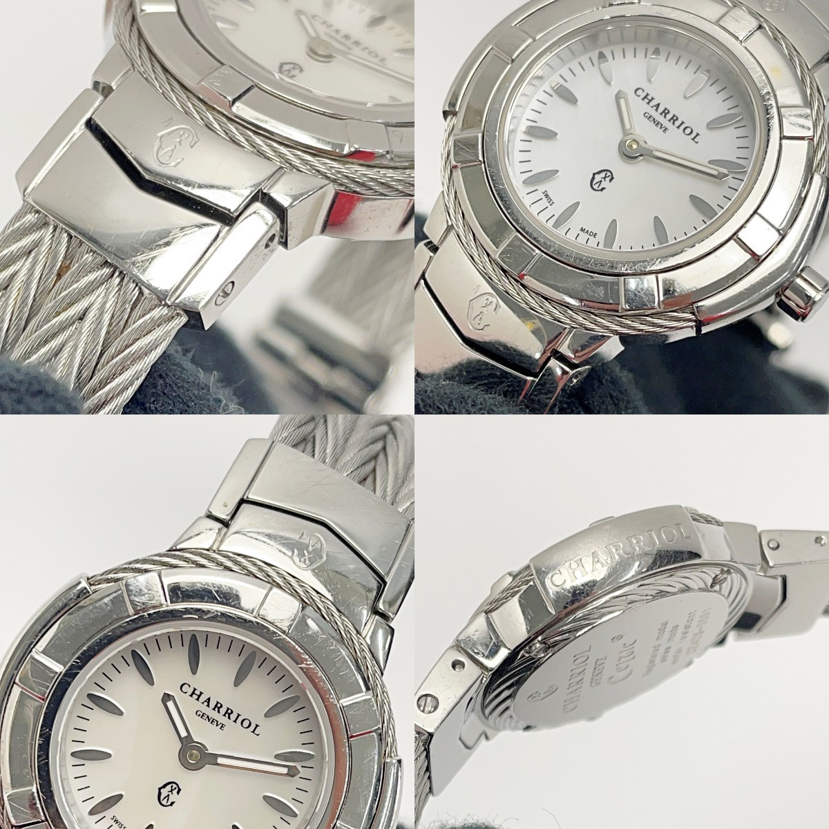** PHILIPPE CHARRIOLkerutikCE426-0691 silver quartz shell face lady's wristwatch a little scratch . dirt equipped 