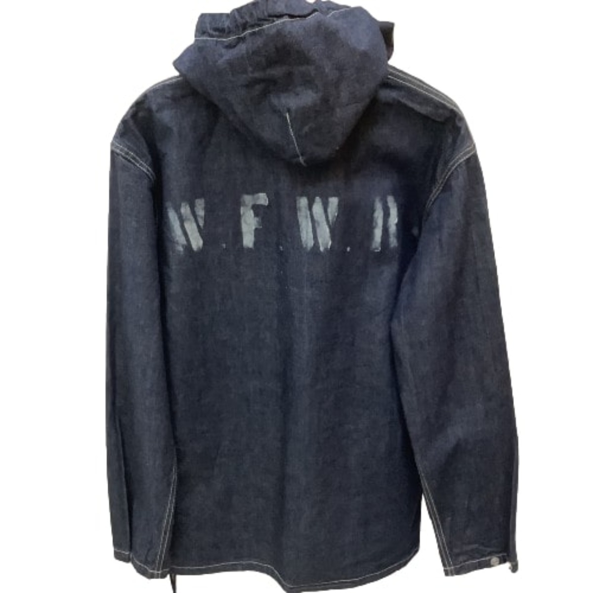 ♪♪ WEST RIDE ウエストライド メンズ デニムパーカー SIZE L U.S NAVY 艦隊 砲撃隊 支給パーカーベース 目立った傷や汚れなし_画像2