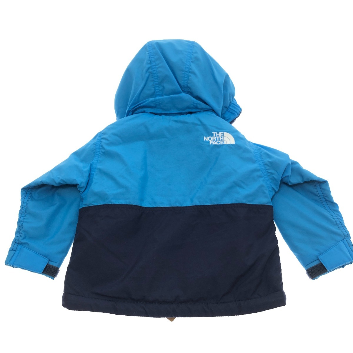 □□ THE NORTH FACE ザノースフェイス コンパクトノマドジャケット 80cm NPB72257 ブルー×ネイビー 目立った傷や汚れなし_画像2