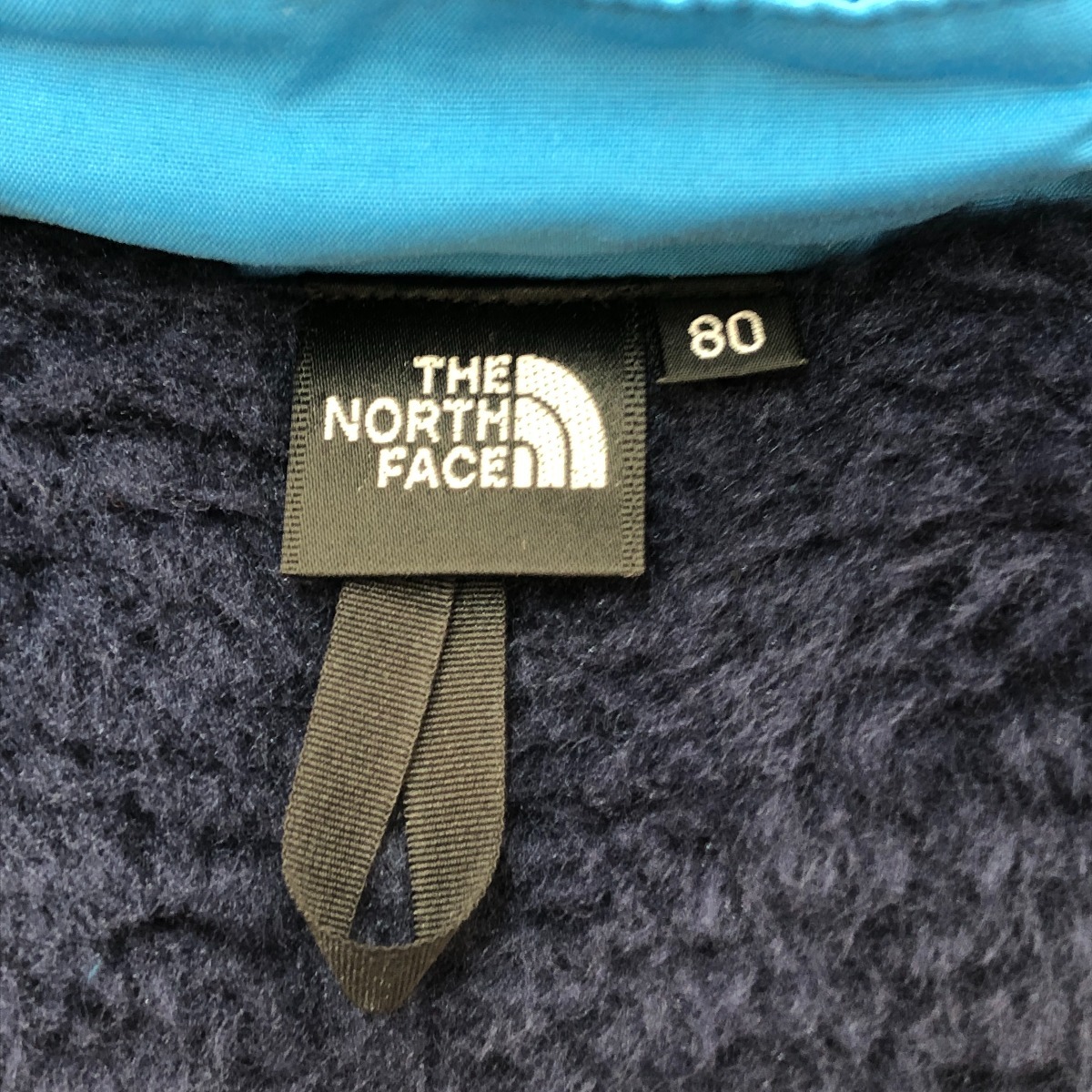 □□ THE NORTH FACE ザノースフェイス コンパクトノマドジャケット 80cm NPB72257 ブルー×ネイビー 目立った傷や汚れなし_画像5