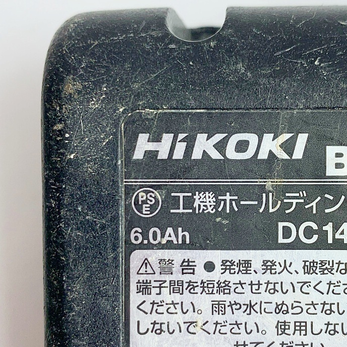 ♭♭ HiKOKI ハイコーキ 100mm コードレスディスクグラインダー　充電池1個付　14.4V G14DBVL 2019.7年製 やや傷や汚れあり_画像8