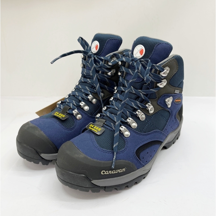 ** CARAVAN Caravan trekking shoes is ikatto 24.0cm Gore-Tex C1-02S navy unused . close 