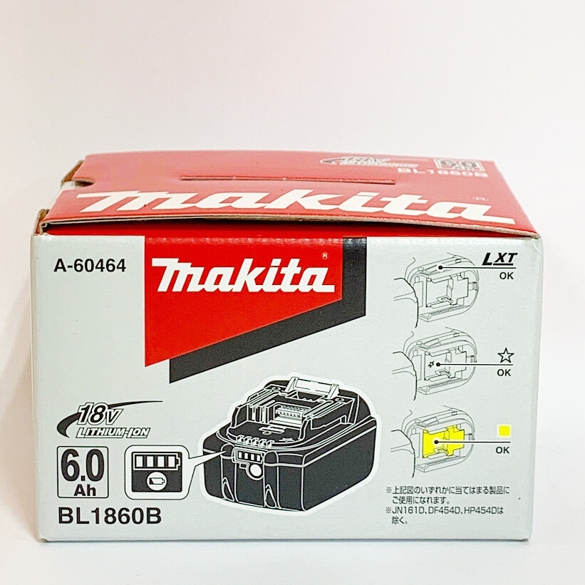 ♭♭ MAKITA マキタ リチウムイオンバッテリー　6.0AH　18V BL1860B 未使用品 未使用に近い_画像1